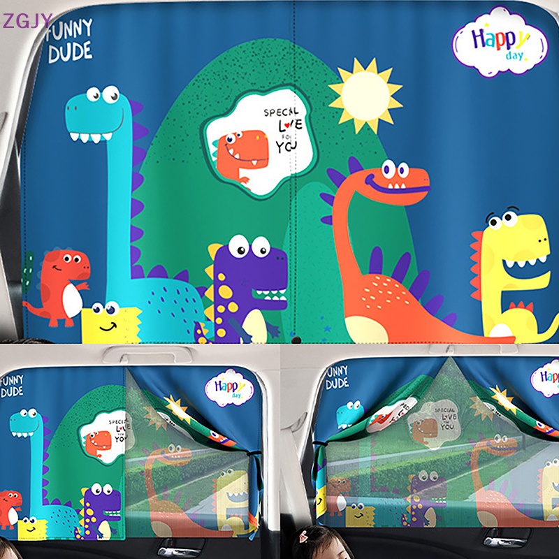 Tấm Che Nắng Từ Tính Họa Tiết Hoạt Hình Cho Cửa Sổ Xe Hơi Mới