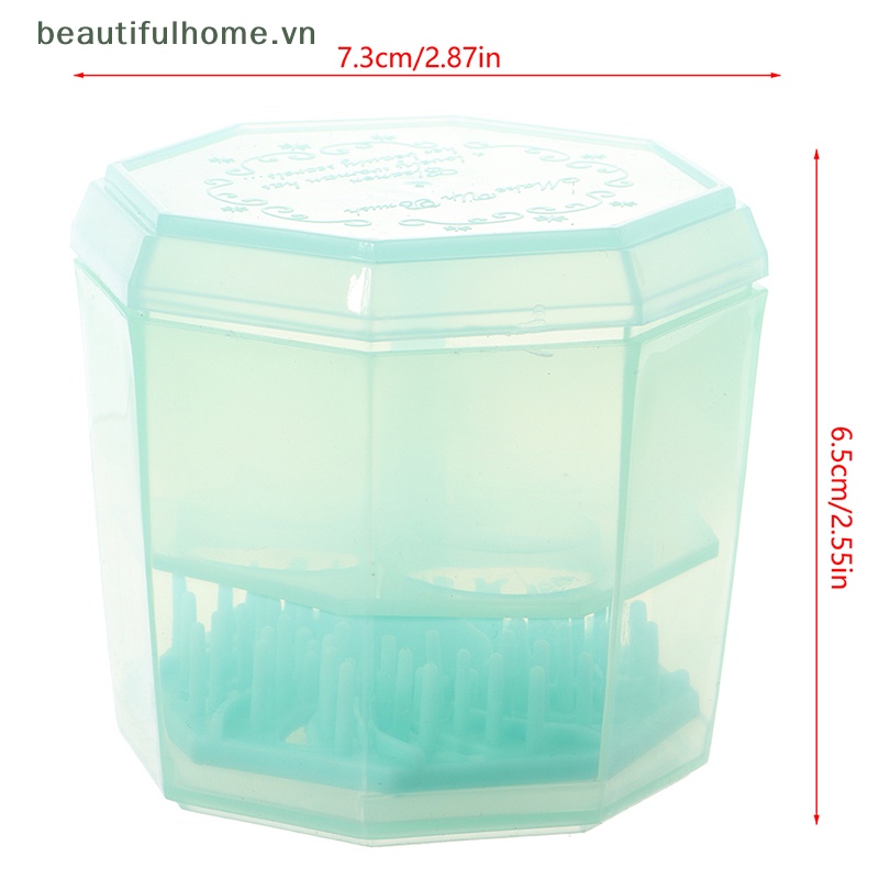 Xô Vệ Sinh Cọ Trang Điểm Có Giá Phơi Khô Tiện Dụng