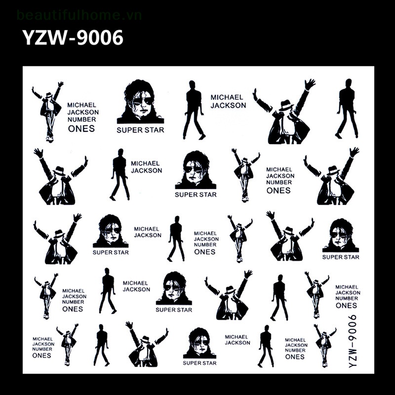 Set 5 Miếng Dán Trang Trí Móng Tay Nghệ Thuật Trừu Tượng