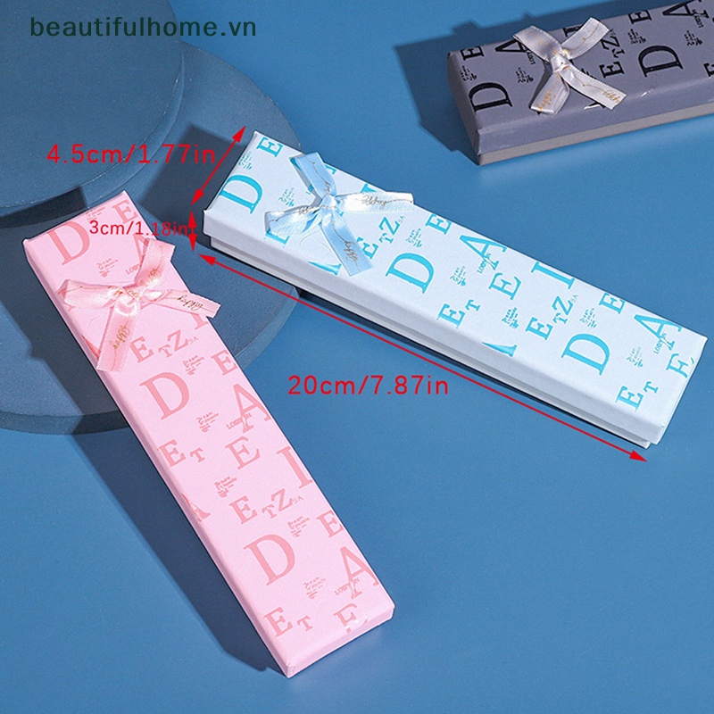 Bộ 3 Hộp Đựng Trang Sức Giấy Các Tông Hình Chữ Nhật Kèm Mút Bên Trong