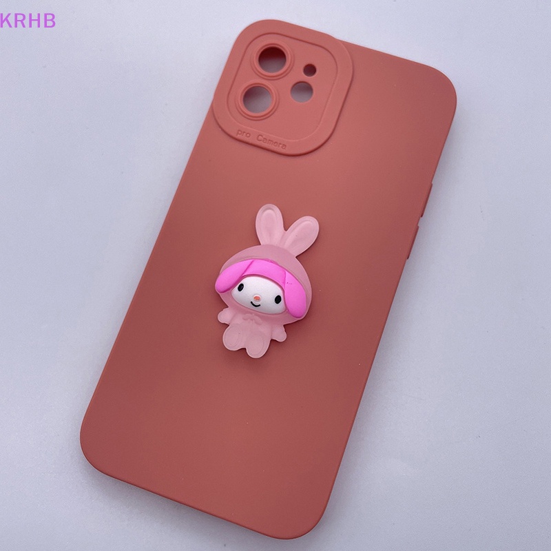 Miếng Dán Trang Trí Điện Thoại Hình Búp Bê Bằng Nhựa Phát Quang Độc Đáo Mới