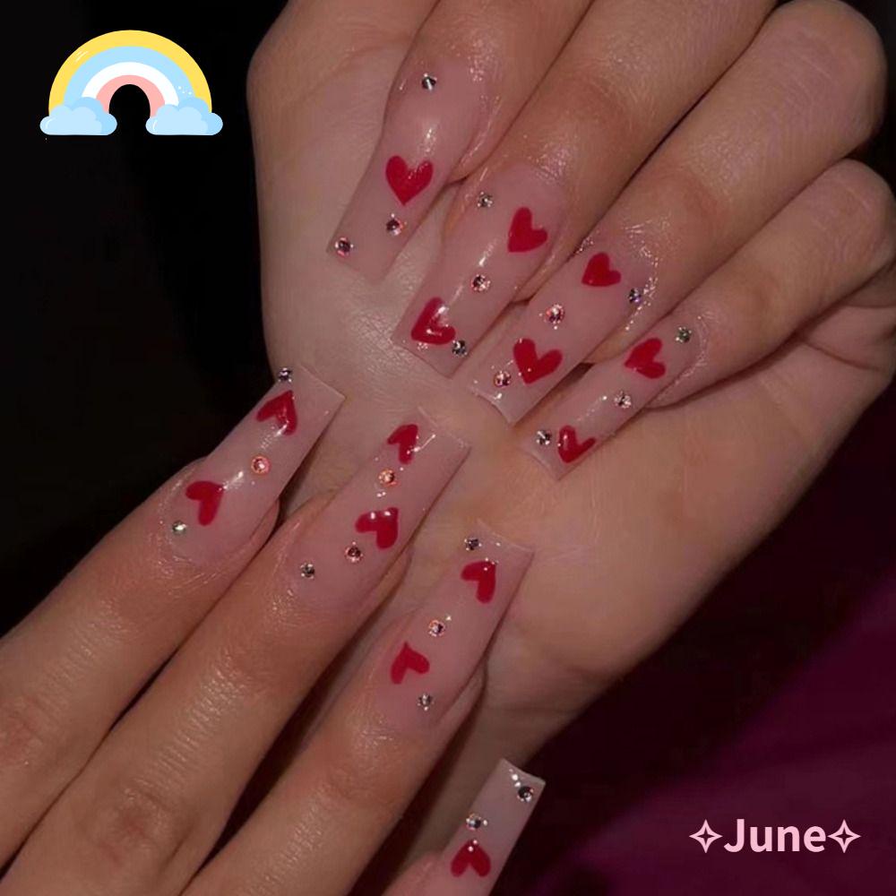 Bộ 24 Móng Tay Giả Có Thể Tháo Rời DIY Ốp|Phụ Kiện Múa Ba Lê Chuyên Dụng Chất Lượng