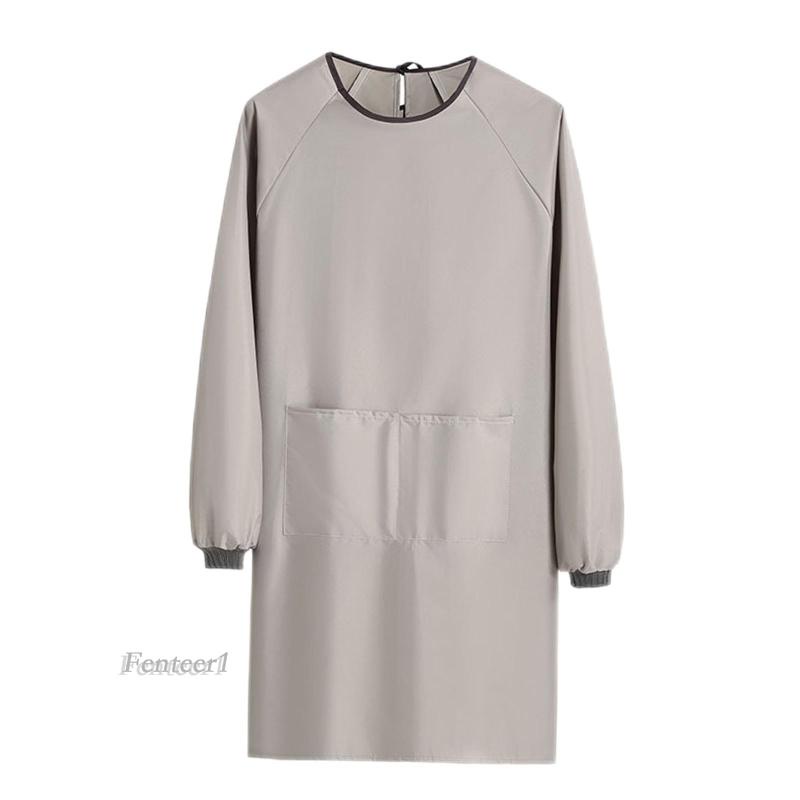 [Fenteer1] Áo Khoác Chống Nước Tay Dài Có Túi Màu Đen