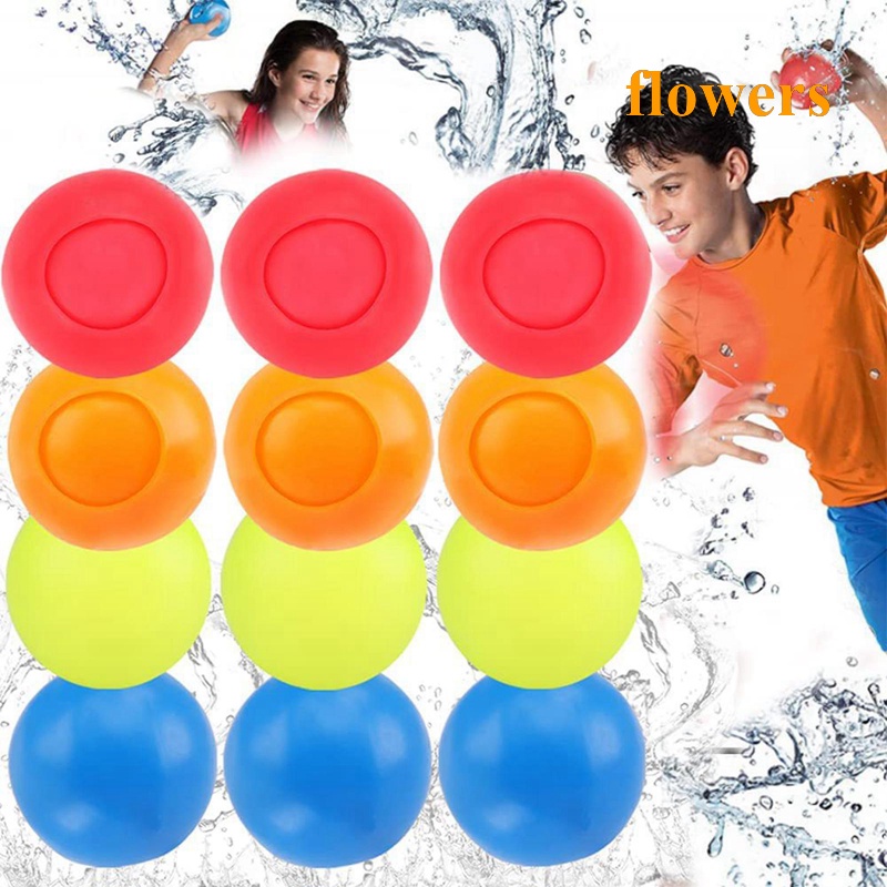 Bộ 6 Bóng Nước Silicone Tự Đóng Tái Sử Dụng Nhanh Chóng Cho Trẻ Em