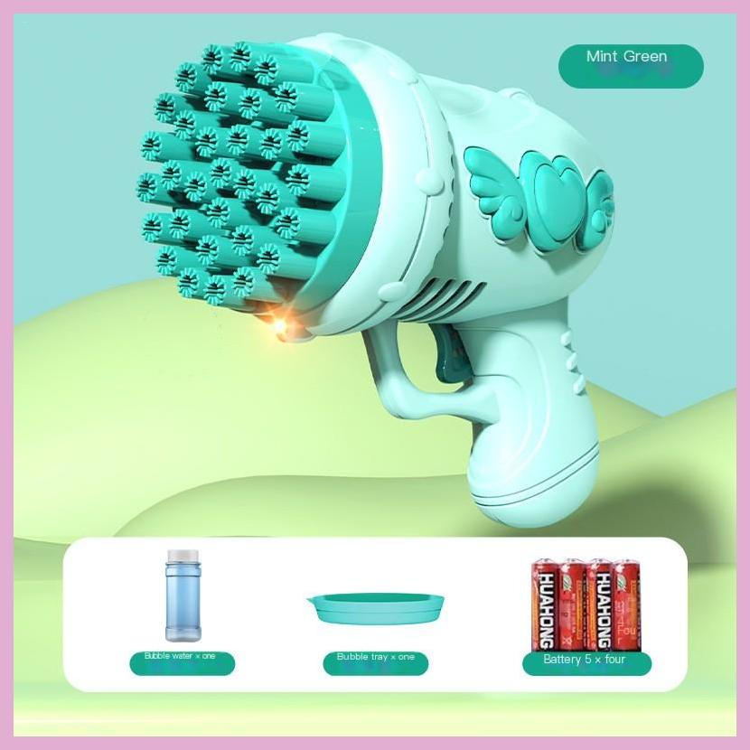 Máy Thổi Bong Bóng Dạng Lỏng 32 Lỗ Có Nút Nhấn