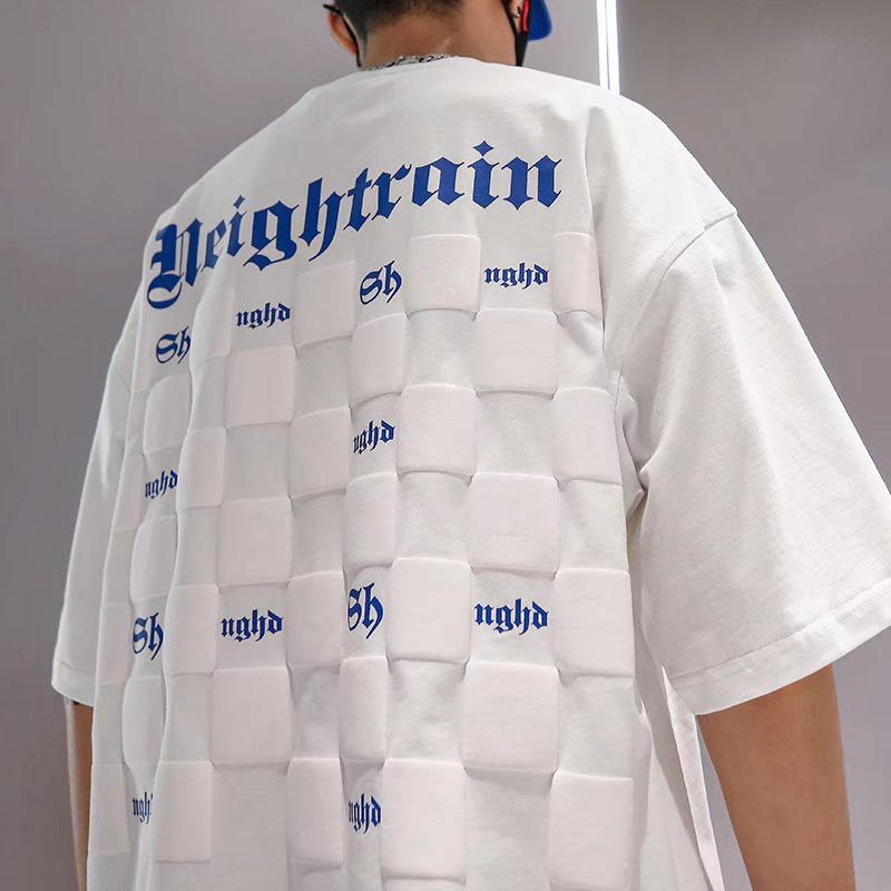 Áo Thun Ngắn Tay Cổ Tròn Dáng Rộng Phong Cách Đường Phố Cá Tính Cho Nam Nữ