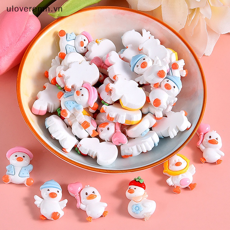 Set 10 Phụ Kiện Kẹp Tóc Hình Chú Vịt Nhỏ Dễ Thương Diy