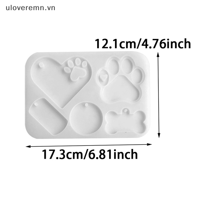 Khuôn Silicone Hình Xương Chó Làm Móc Khóa DIY