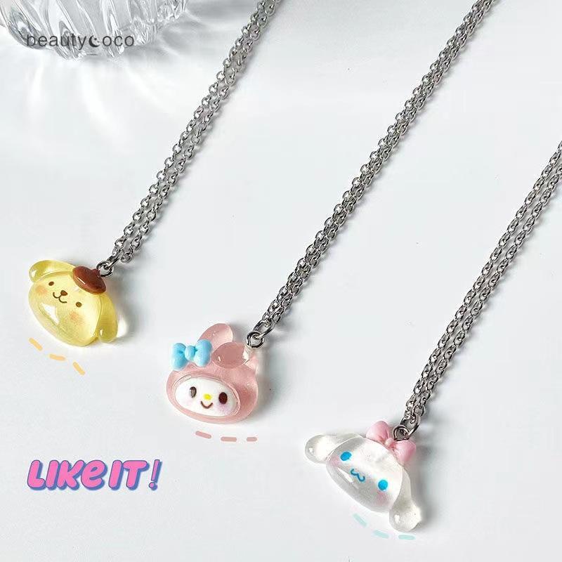 Beautycoco🍊Sanrio Vòng cổ Mặt Hình Chú Chó Kuromi Đáng Yêu Dành Cho Nữ,vòng cổ cặp đôi,sinh viên vòng cổ