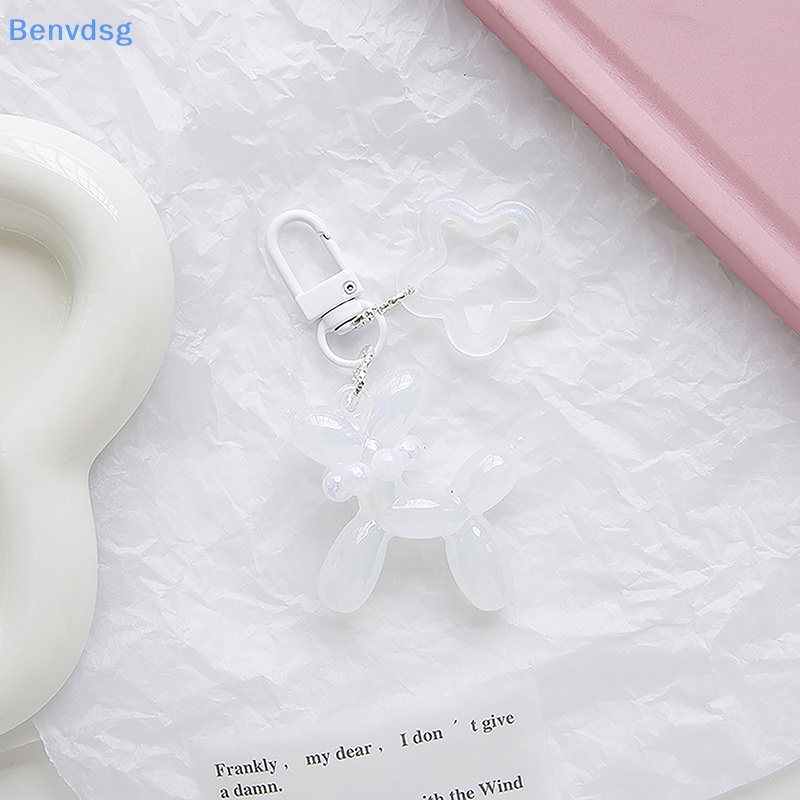 Benvdsg &gt; Móc Chìa Khóa Acrylic Dạ Quang Hình Cún Và Ngôi Sao Ngọc Trai Đáng Yêu Thời Trang Trang Trí Ba Lô