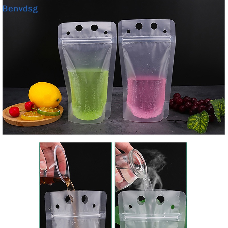 Benvdsg > Túi Nhựa Đứng Đựng Đồ Uống Có Khóa Kéo Bảo Quản Đá Lạnh Tốt