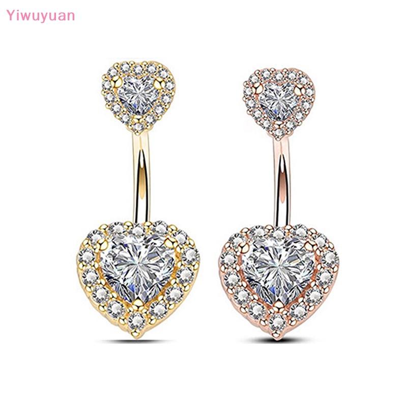 Khuyên Rốn Thép Không Gỉ Hình Trái Tim Thời Trang Mới