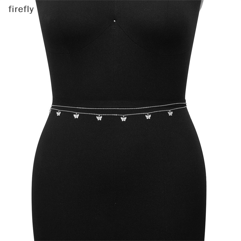[firefly] Dây Xích Đôi Đeo Thắt Lưng Phối Mặt Hình Bướm Thời Trang Đi Biển Mùa Hè Quyến