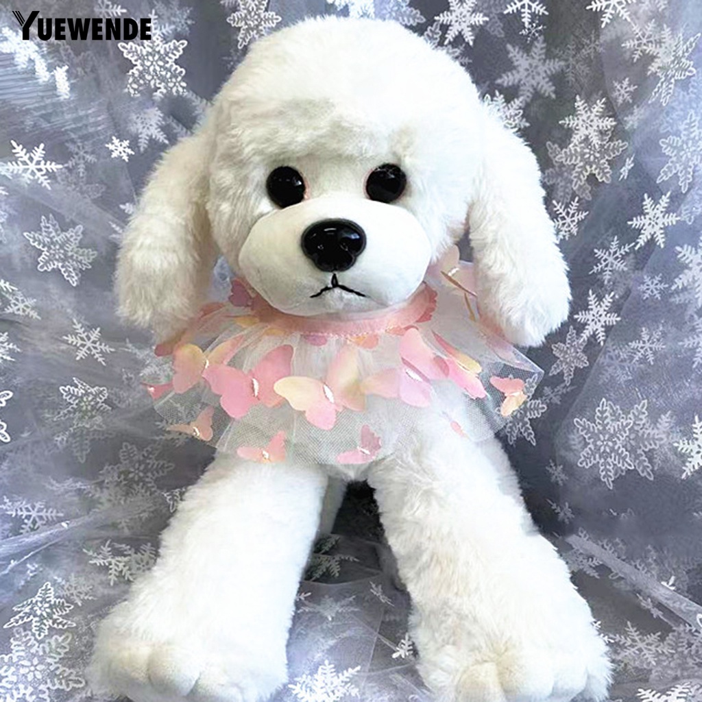 Yq.e Vòng Cổ Hình Bướm 3D Bằng Lưới Polyester Thoải Mái Lãng Mạn Dành Cho Thú Cưng