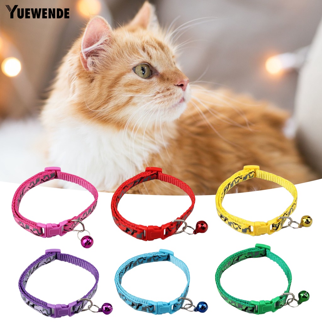 Vòng Cổ YQ.E Nhiều Màu Sắc Có Thể Điều Chỉnh Gắn Chuông Dễ Thương Cho Thú Cưng
