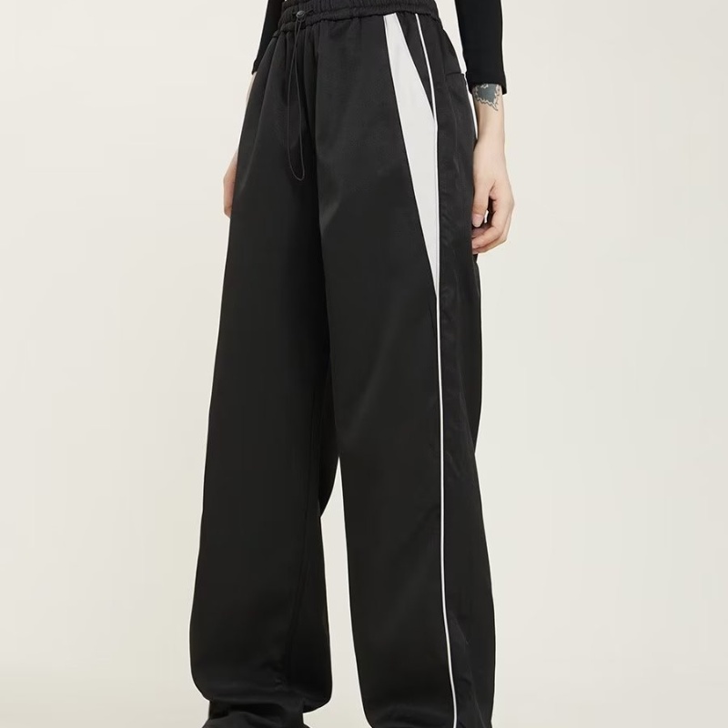 Quần Dài Thể Thao Ống Đứng Dáng Rộng Phong Cách Retro Mỹ Cá Tính Cho Nam Nữ