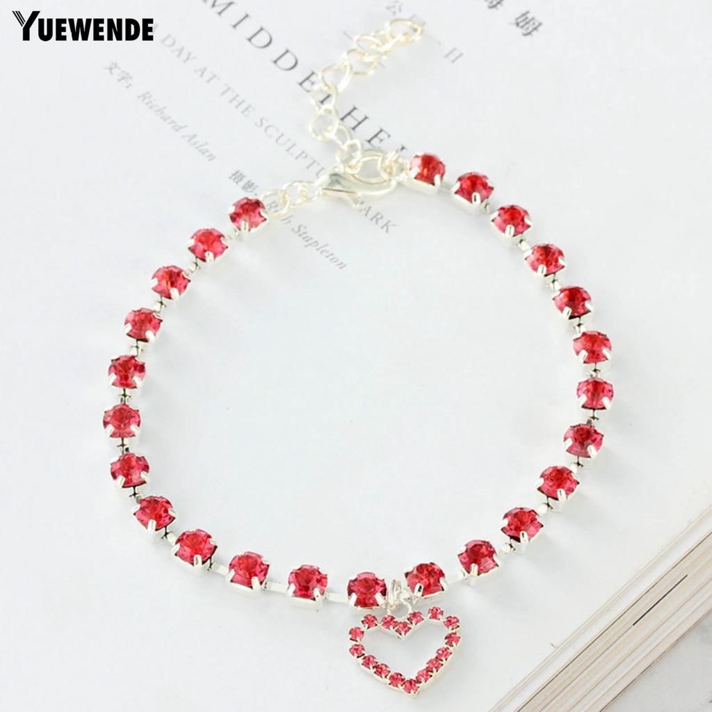 Vòng cổ Mặt Trái Tim Đính Đá Cho Thú Cưng