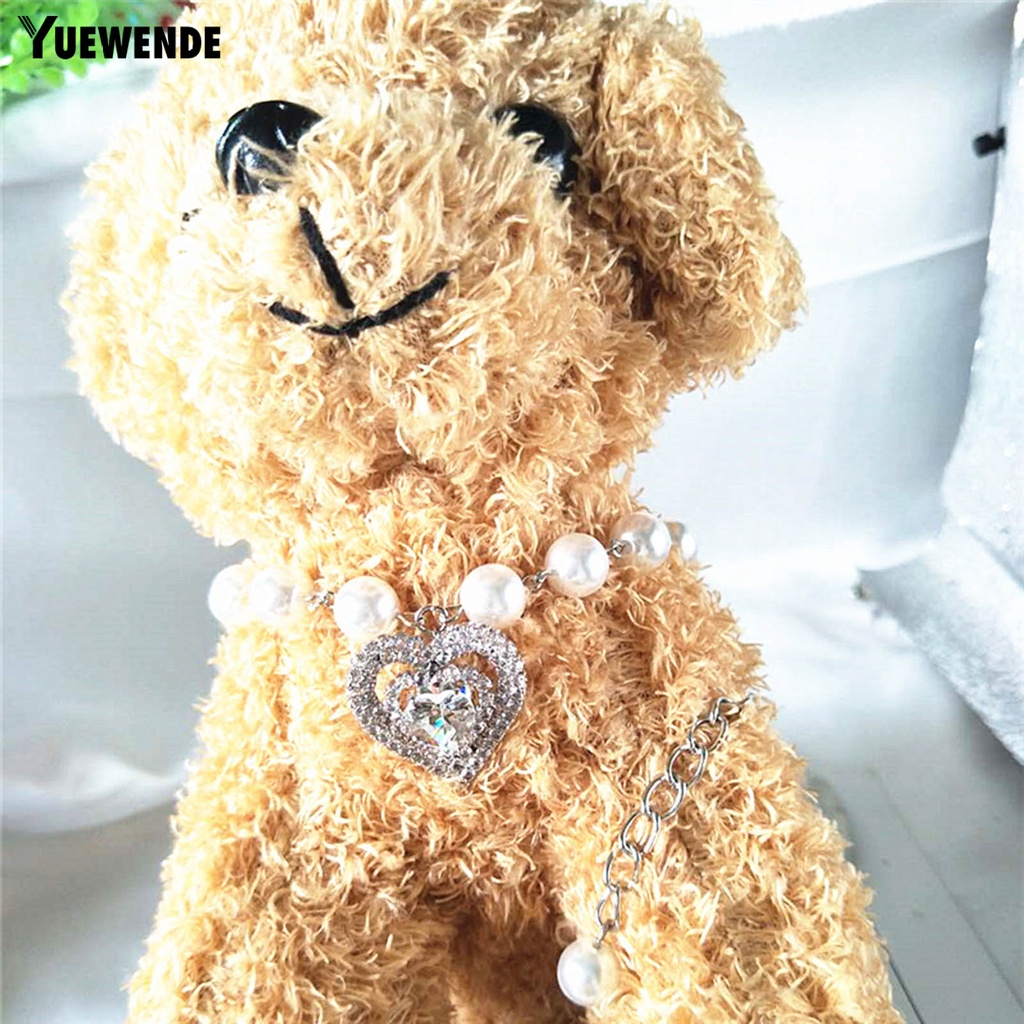 Vòng cổ Mặt Trái Tim Đính Đá Thời Trang Cho Thú Cưng