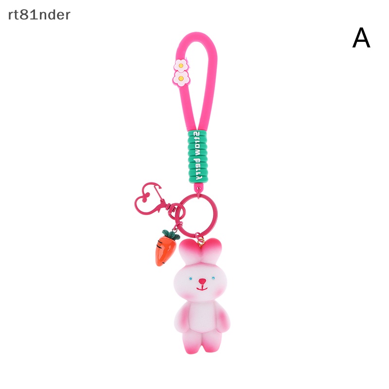 Rt Móc Khóa Hình Thỏ / Gấu Hoạt Hình Màu Hồng Dễ Thương Trang Trí Ba Lô / Ô Tô
