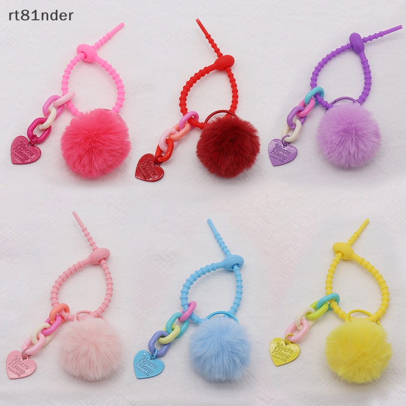 Dây Móc Khóa Bóng Lông Nhiều Màu Sắc Thời Trang