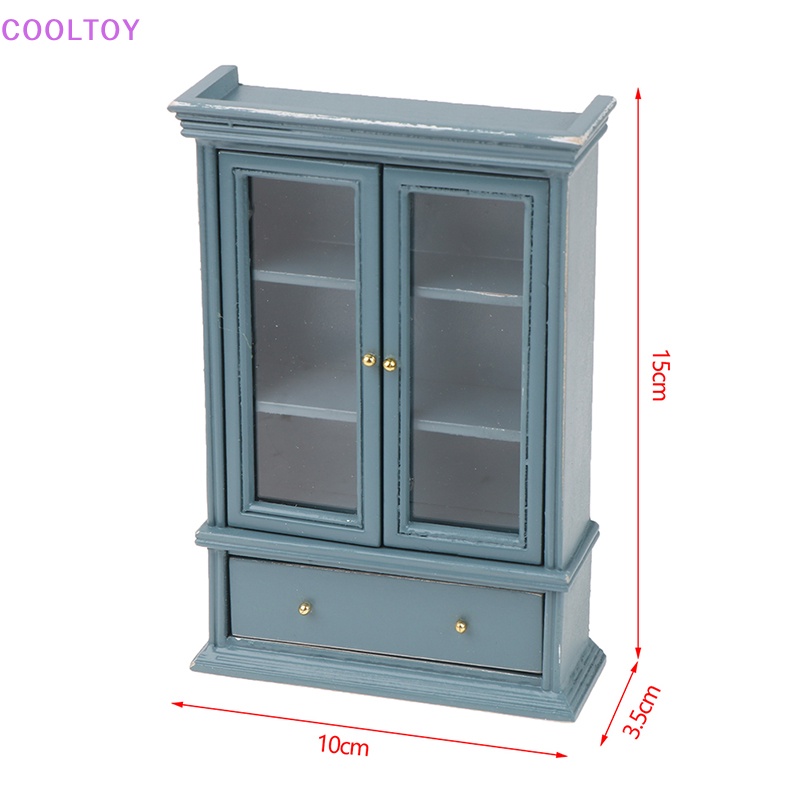 Mô Hình Kệ Sách Hai Cửa Tỉ Lệ 1: 12 Trang Trí Nhà Búp Bê