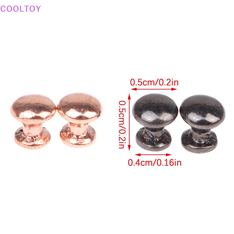 Set 8 Tay Nắm Cửa Tủ Hình Tròn Tỉ Lệ 1: 12 Trang Trí Nhà Búp Bê