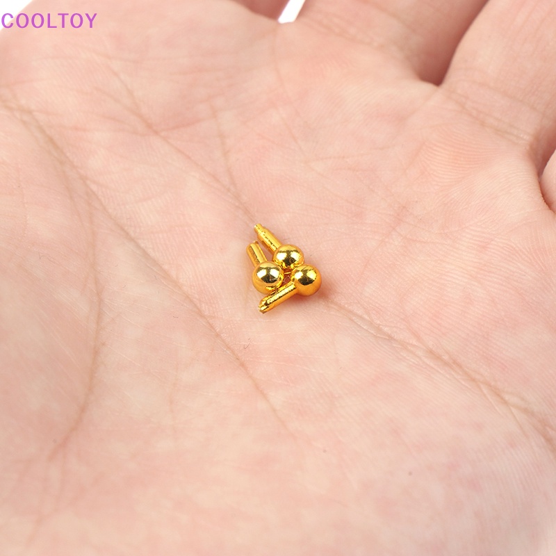 Set 12 Tay Nắm Ngăn Kéo Mini Màu Vàng Kim Tỷ Lệ 1 / 12 Trang Trí Nhà Búp Bê