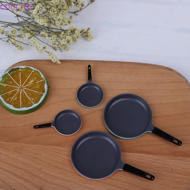 Bộ Mô Hình Chảo Và Dụng Cụ Nhà Bếp Mini Tỉ Lệ 1: 12 Trang Trí Nhà Búp Bê