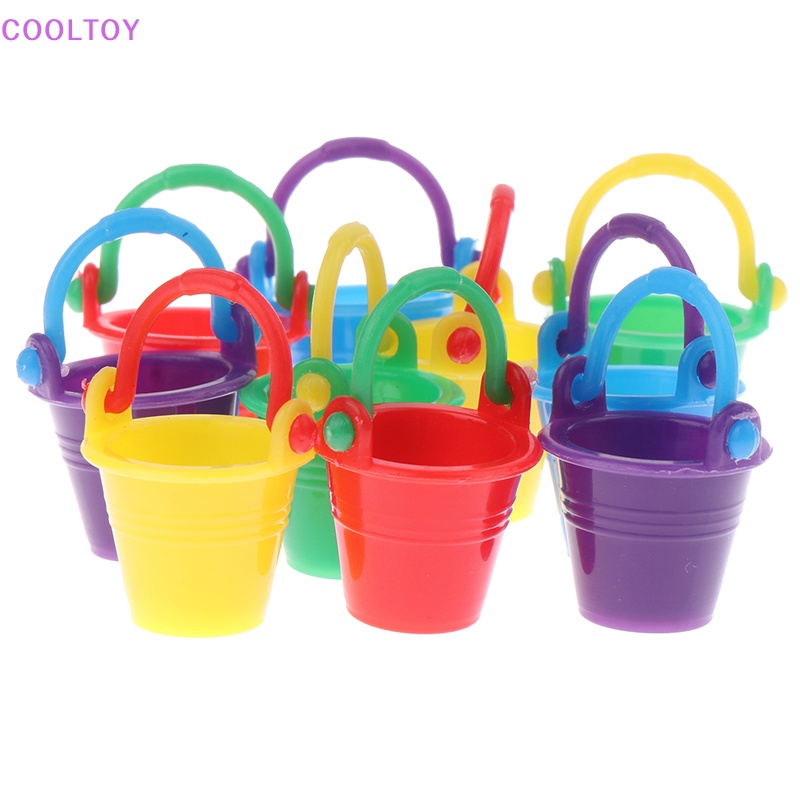 Set 2 Xô Nước Mini Tỉ Lệ 1 / 12 Trang Trí Nhà Búp Bê