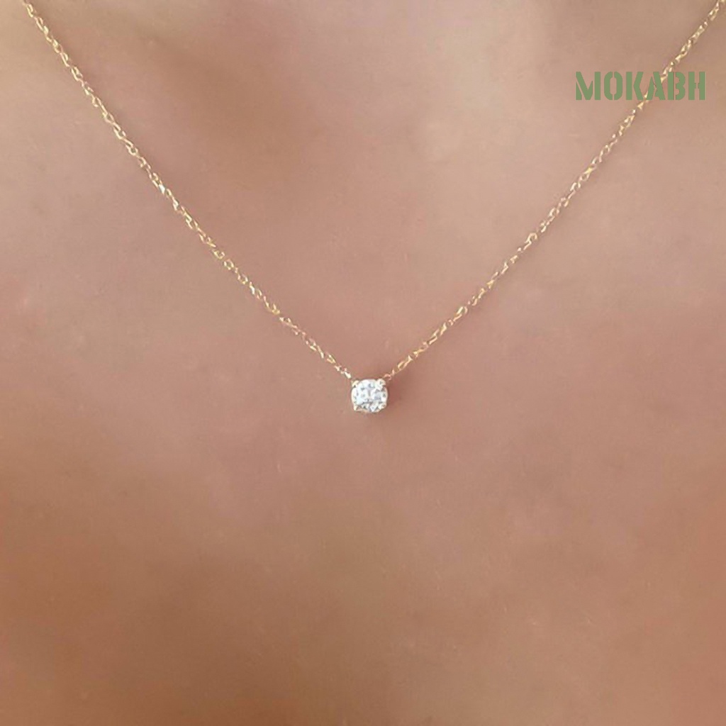 Vòng cổ Mảnh Đính Đá Zircon Đơn Giản Thời Trang Cho Nữ