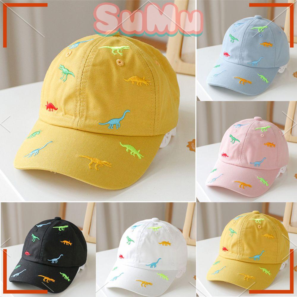 Mũ Lưỡi Trai Thêu Hình Khủng Long Thời Trang Đi Biển Mới Cho Bé 1-4 Tuổi