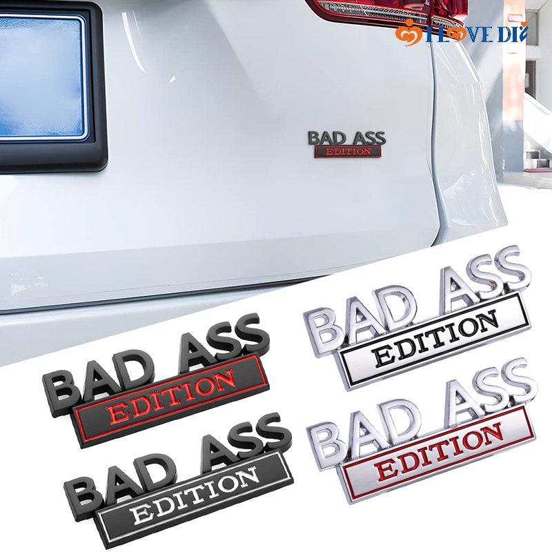 Miếng Dán Trang Trí Xe Hơi In Chữ Tiếng Anh Bằng Kim Loại Thời Trang DIY