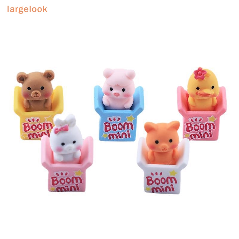 [Lớnlook] Hộp Đựng Kẹp Tóc / Trang Sức Điện Thoại Đồ Chơi Ba Chiều Hình Động Vật Hoạt Hình Mini DIY