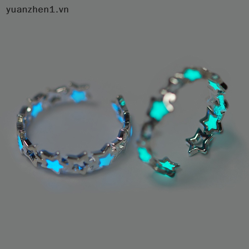 Nhẫn Dạ Quang Bằng Hợp Kim Hình Ngôi Sao Phong Cách Âu Mỹ