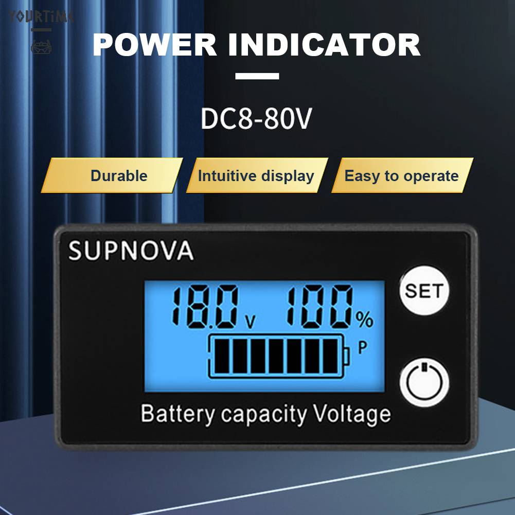 Vôn Kế Thông Minh Hiển Thị LCD DC 8V-100V