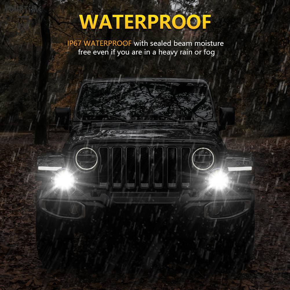 Bộ Đèn Pha Sương Mù 7inch Chất Lượng Cao Cho Xe Hơi Jeep ATV