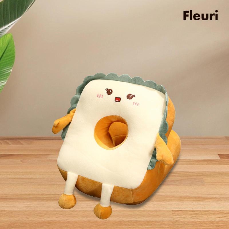 Gối Đệm Lót Ghế Ngồi Hình Bánh Mì Nướng Dễ Thương Kích Thước 25x30cm
