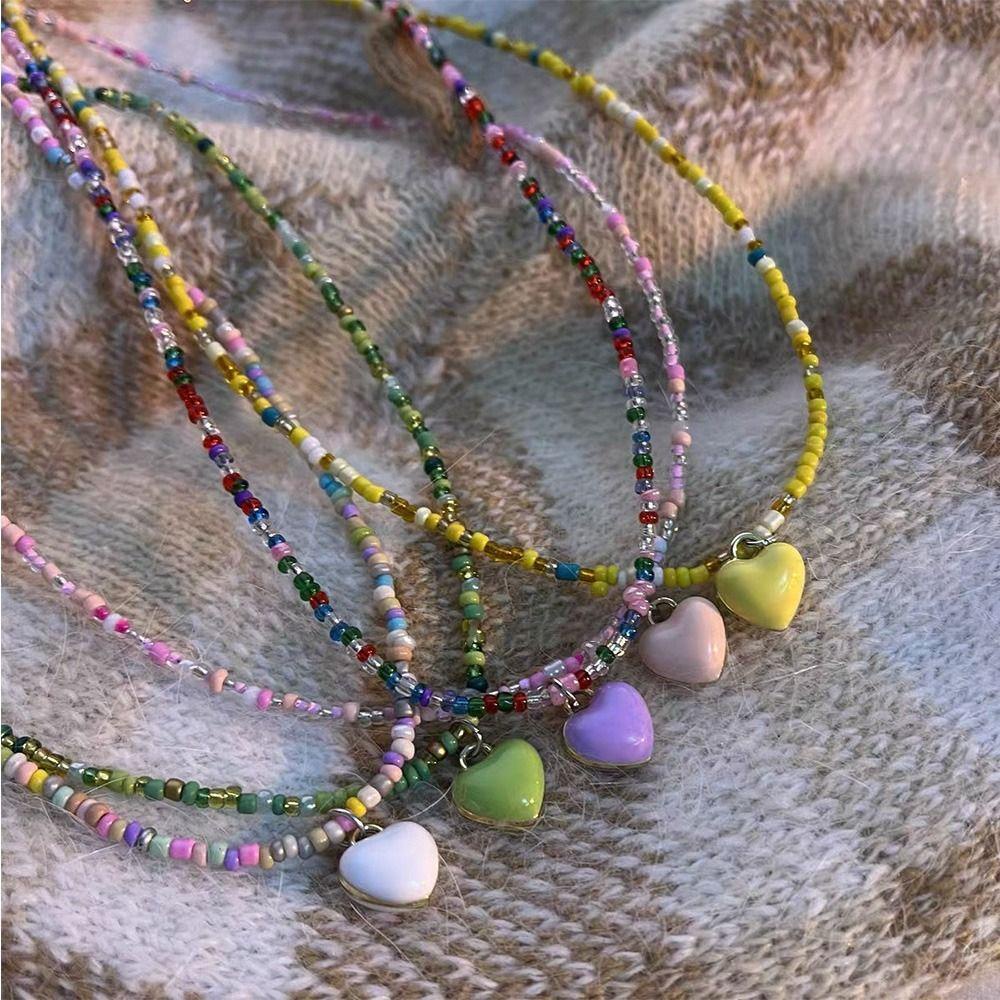 Vòng cổ Y2K Màu Sắc Ngọt Ngào Xinh Xắn Cho Nữ