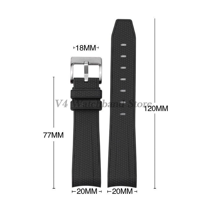 Dây Đeo Silicone Cao Su 20mm Chống Nước Cho Omega for Swatch