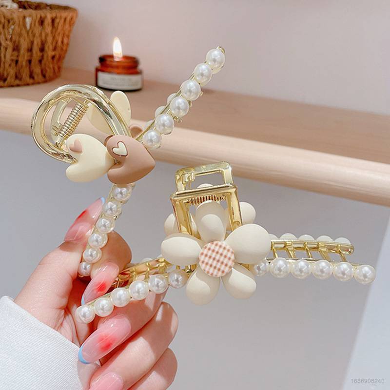 Kẹp Tóc Cỡ Lớn Màu Sáng Sang Trọng Thời Trang