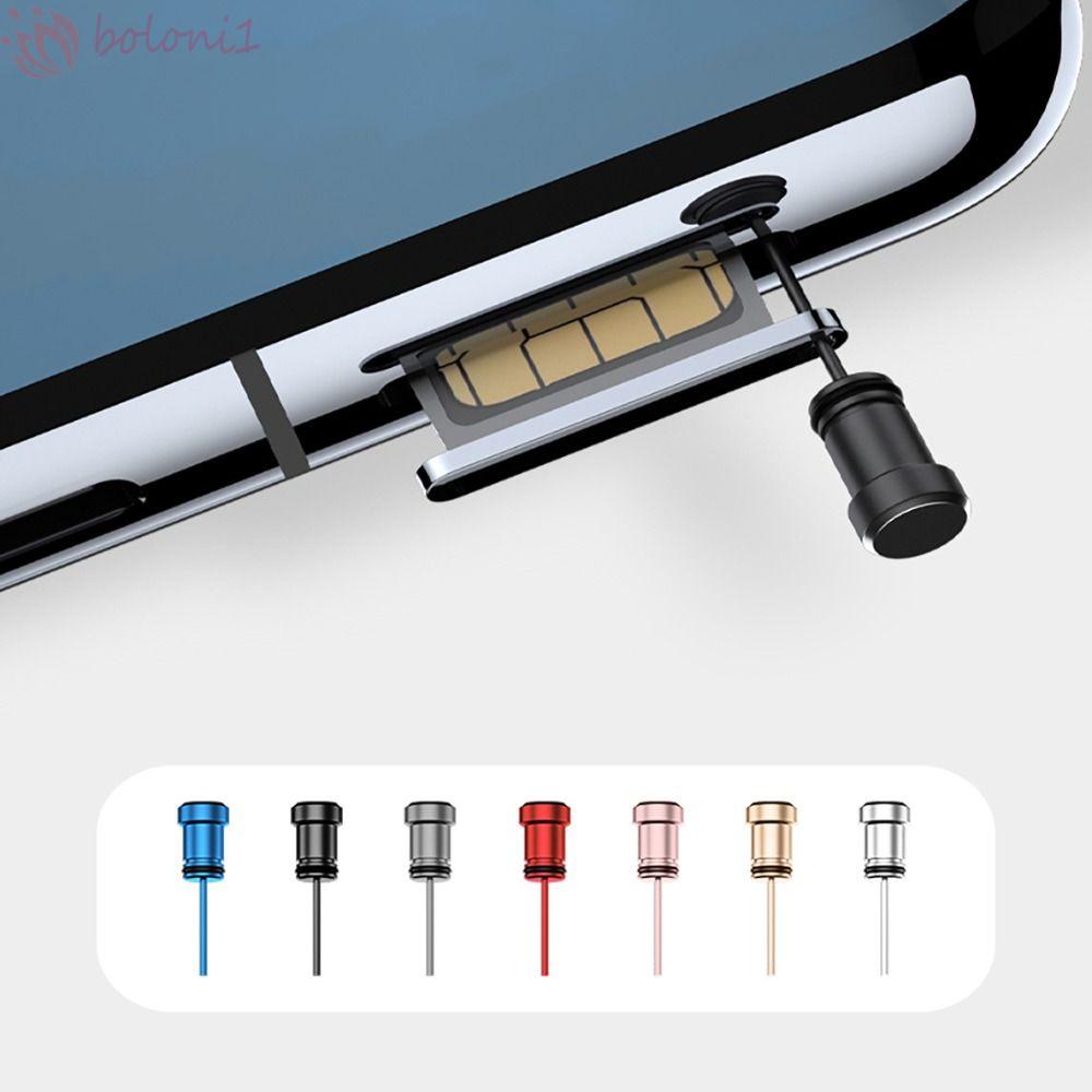 1 Bộ Nút Chống Bụi Cổng Sạc Type C 3.5mm Bằng Hợp Kim Nhôm Cho Điện Thoại