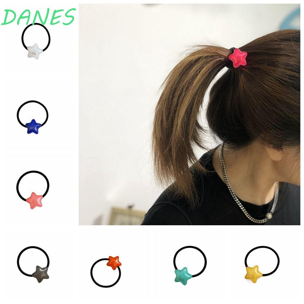 Dây Buộc Tóc Co Giãn Bằng Acrylic Màu Sắc Ngọt Ngào Cho Bé Gái