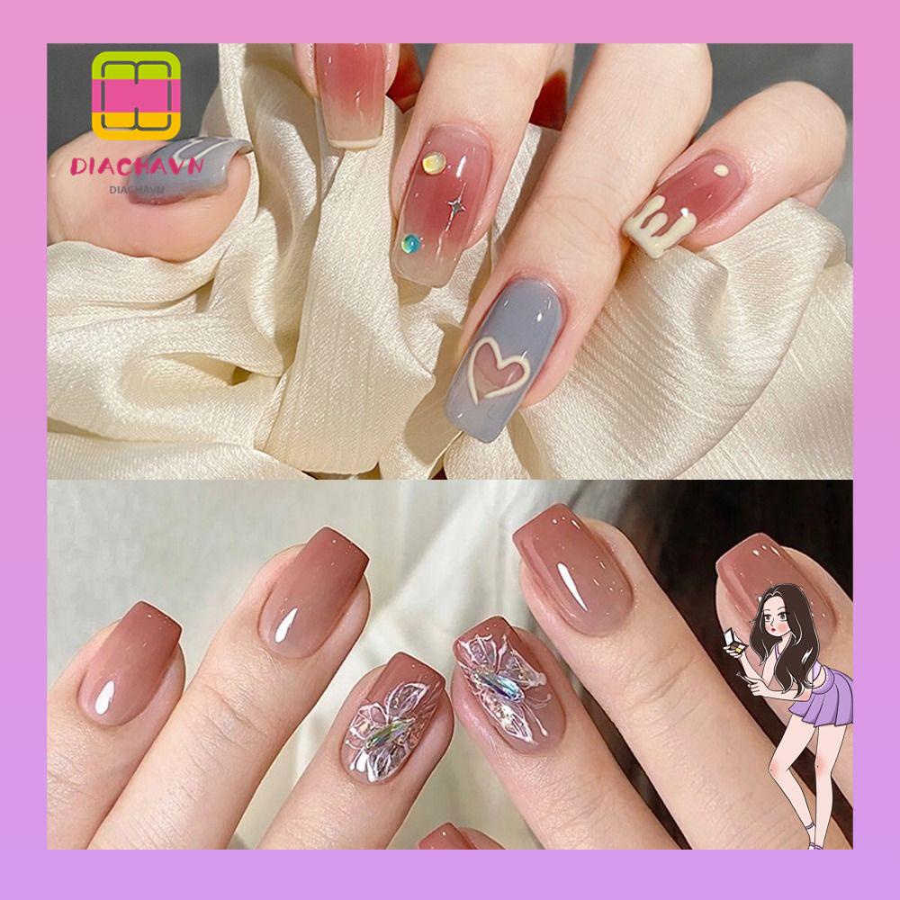 Set 24 Móng Tay Giả Che Phủ Toàn Diện Dùng Để Múa Ba Lê