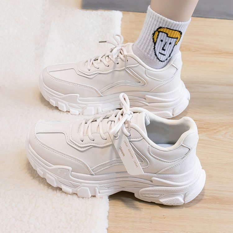 Giày Thể Thao Da Đế Dày Thời Trang Cho Nữ