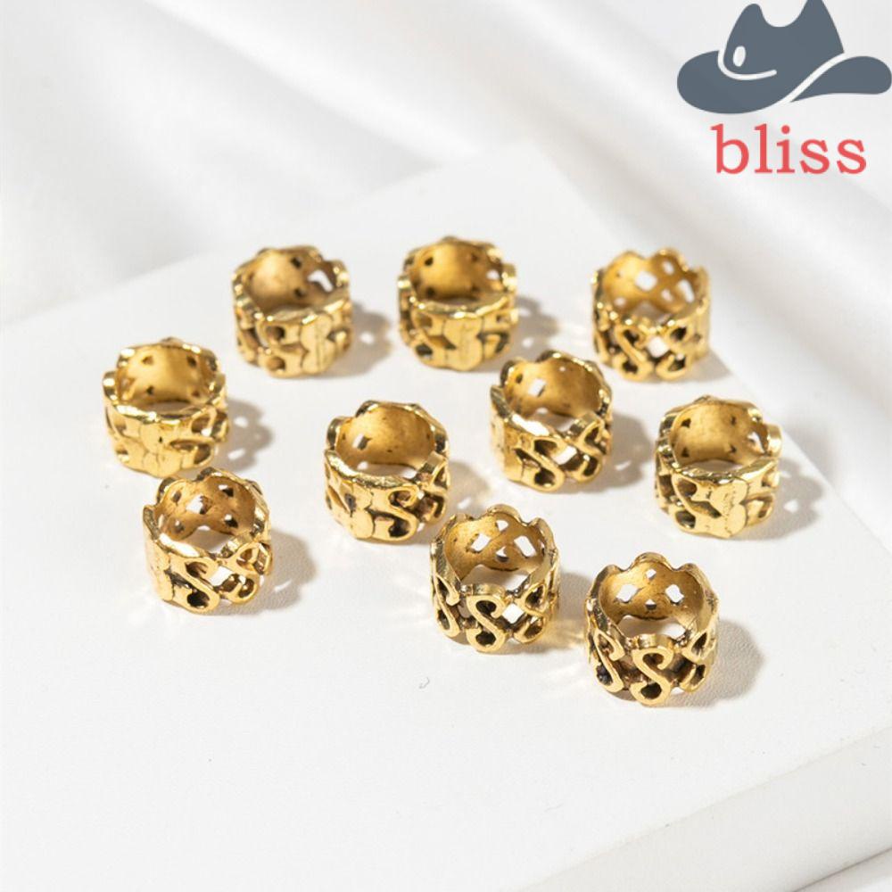 Bộ 10 Hạt Xâu Chuỗi Làm Trang Sức Xinh Xắn|Hạt Bện Tóc Phong Cách Viking Độc Đáo Dành Cho Nữ