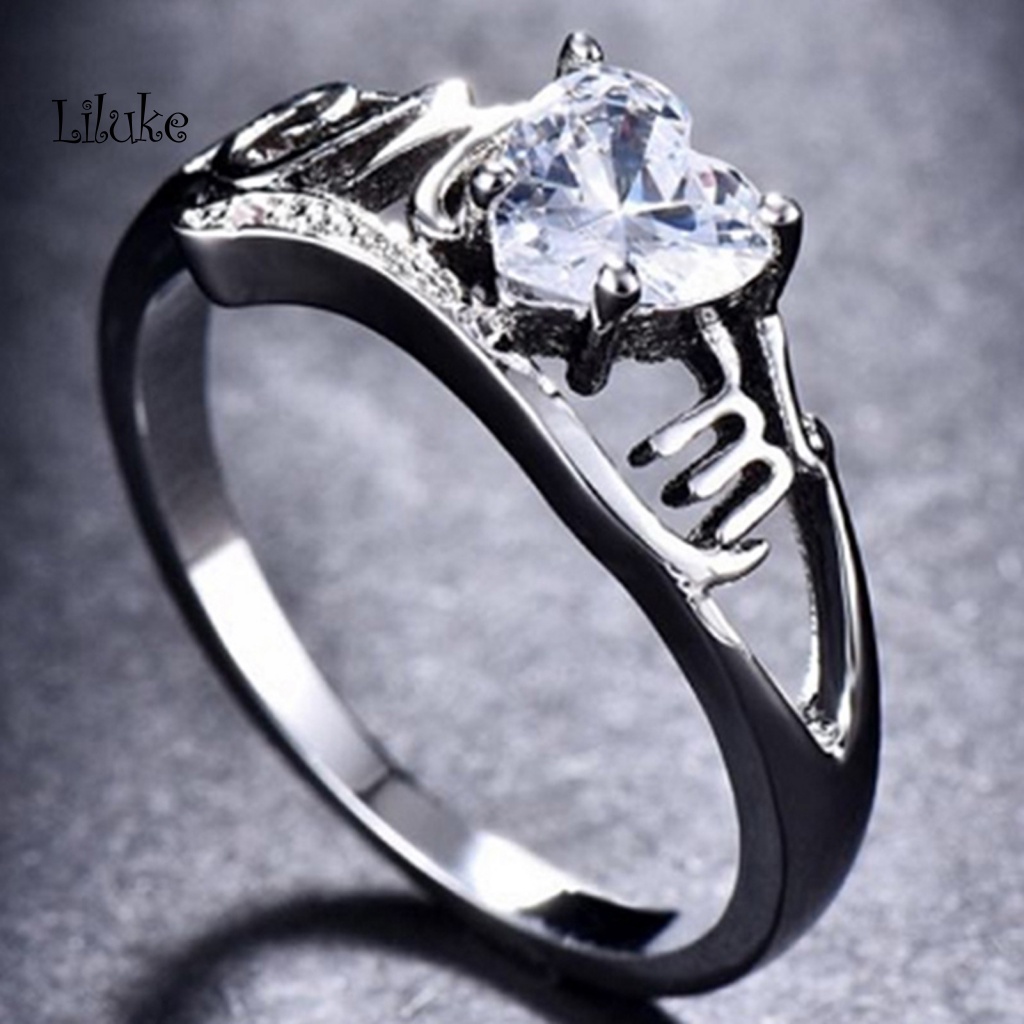 Nhẫn Hợp Kim Trang Trí Hình Trái Tim Thời Trang Cho Nữ