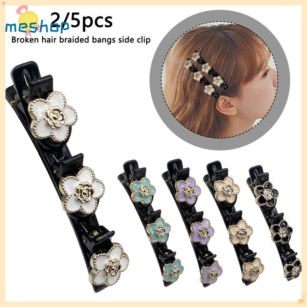 Set 4 / 5 Kẹp Tóc Bện Bằng Satin Thời Trang Mới