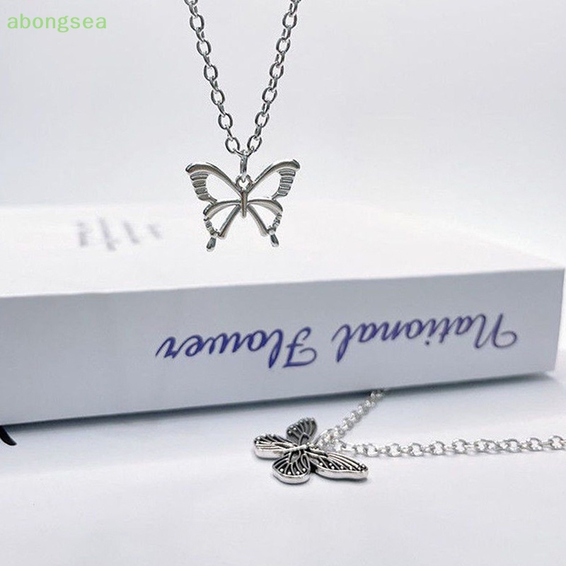 Abongsea Vòng cổ Choker Mặt Hình Bướm Rỗng Phong Cách Cổ Điển Thời Trang Dành Cho Nữ