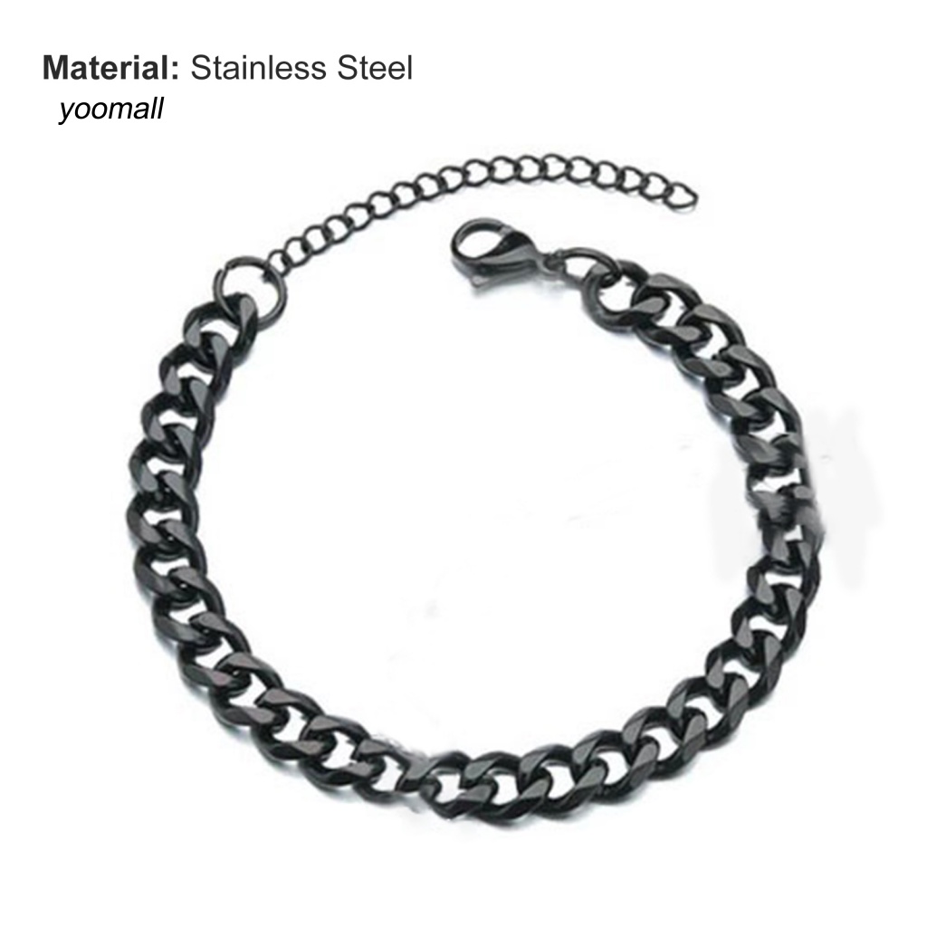 Yo / Vòng Đeo Tay Chuỗi Xích Cuban Tinh Tế Thời Trang Hip Hop Unisex Mặc Hàng Ngày