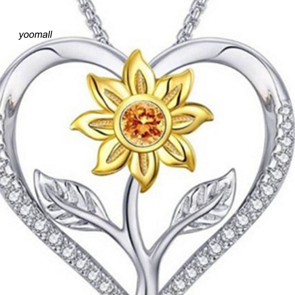Vòng cổ Mặt Hình Hoa Hướng Dương / Trái Tim Xinh Xắn Cho Nữ